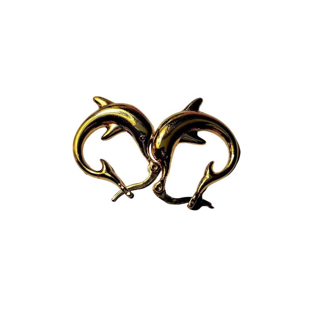 Elegant and Timeless: Classic Design Dolphin Hoop Earrings